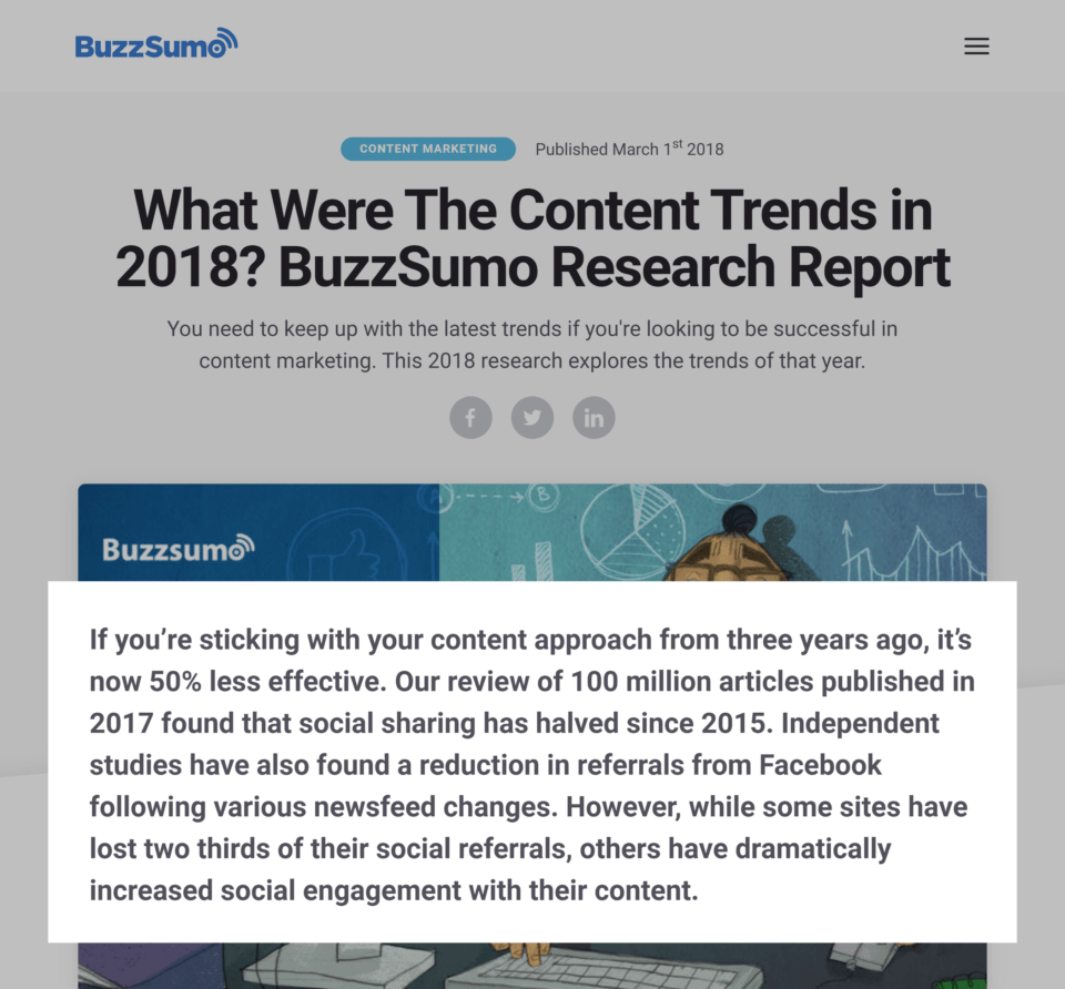 Research report for buzzsumo